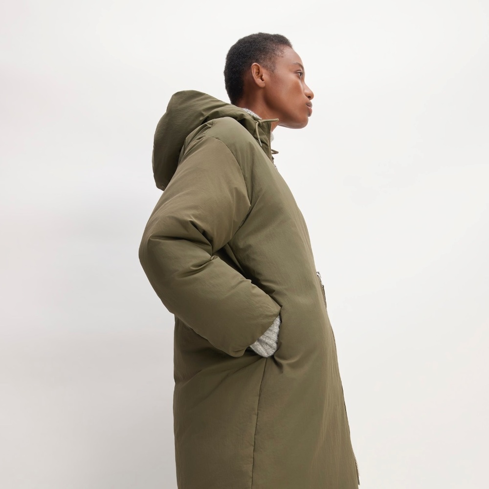 Everlane The Long Re:Down® Puffer Green Base - Size S